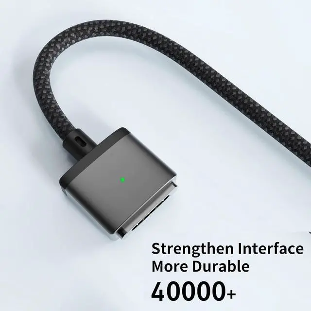 Alt view image 5 of 7 - 140W USB-C to Magnetic 3 Cable 6.6FT/2M Magnetic Charging Cable for MacBook Air 2024 M3 13/15inch MacBook Pro 2023 M2 Pro & Max 14 16 MacBook Air 2022/2023 M2 MacBook Pro 2021 Max&M1 14 16