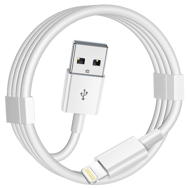 6ft Fast Charging USB Cable For IPhone 14/13/12/11/Pro Max/SE/XR/8 & IPad – White