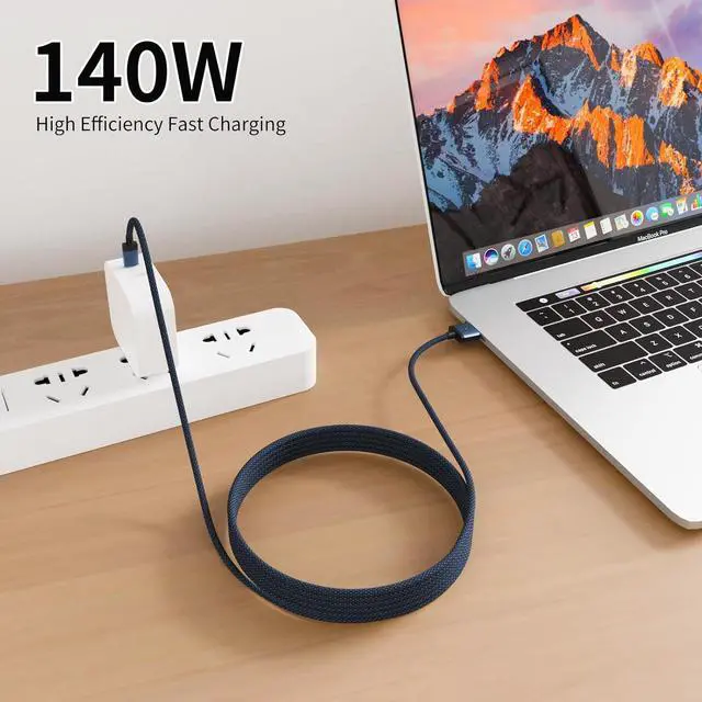 Alt view image 2 of 6 - 140W USB-C to Magnetic 3 Cable 2M/6.6FT Magnetic Charging Cable for MacBook Air 2024 M3 13/15inch MacBook Air 2023/2022 M2 MacBook Pro 2023 M2 Max & Pro 14 16 MacBook Pro 2021 M1 & Max 14 16