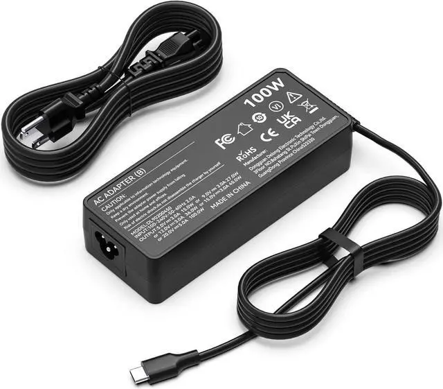 Main image of 100W Laptop Charger USB Type C Chromebook Charger for MacBook Pro/Air  Latitude  ThinkPad HP Spectre X360  Chromebook  Chromebook USB C Power Supply Adapter