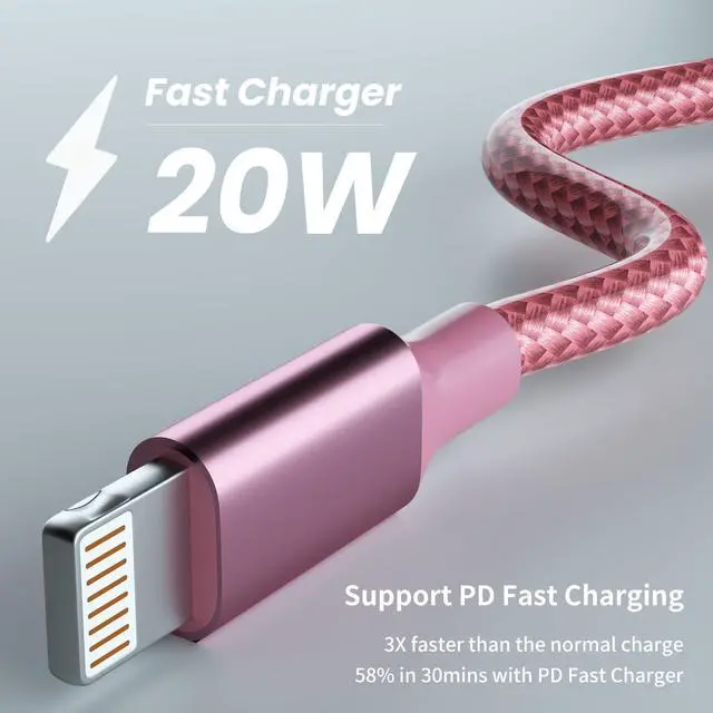 Alt view image 7 of 7 - USB C to Light-ning Cable(3FT/6FT/10FT 3Pack)[MFi Certified] iPhone Charger Cord Fast Charging Type C to Light-ning Cable Compatible with iPhone 14 13 12 11 Pro Max X XS XR 8 7 6s Plus SE
