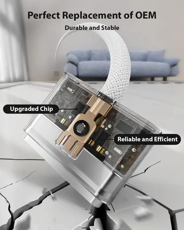 Alt view image 3 of 6 - 140W USB-C to Magnetic 3 Cable for MacBook Charger 6.6Ft Nylon Braided for MacBook Pro (14/16-inch 2023) MacBook Pro (14/16-inch 2021) MacBook Air (13/15-inch 2024/2022) MacBook Air (2023)