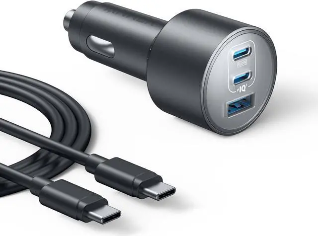 Main image of iPhone 16 USB-C Car Charger 167.5W Max 3-Port Ultra-Compact Type-C Fast Car Charger for MacBook Pro/Air iPhone 15/14/13 Series  S24/S23 iPad Pro AirPods and More