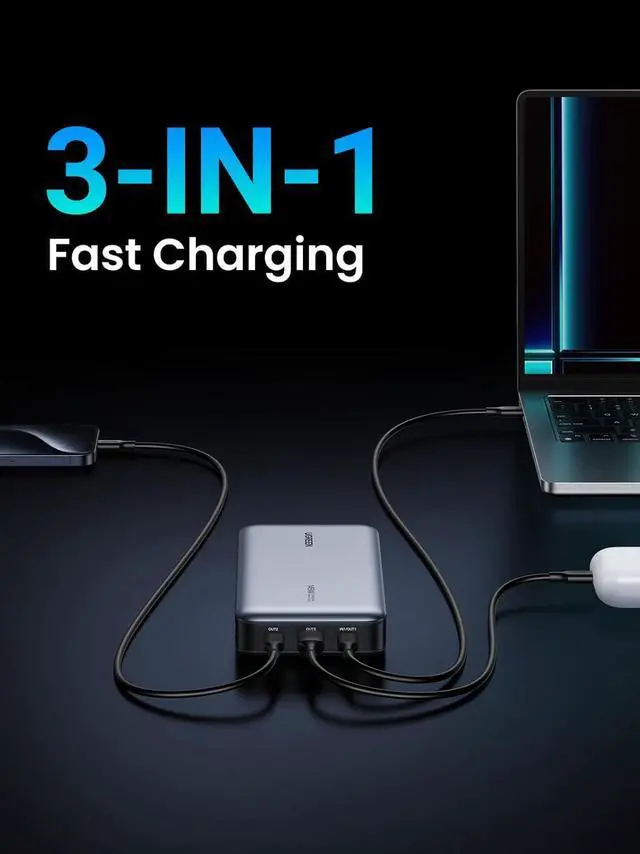 Alt view image 7 of 7 - Power Bank 25 000mAh 145W Laptop Portable Charger Nexode 3-Port USB C PD Battery Pack for MacBook Pro/Air  XPS iPhone 16/15/14 Galaxy S24 Steam Deck iPad and More