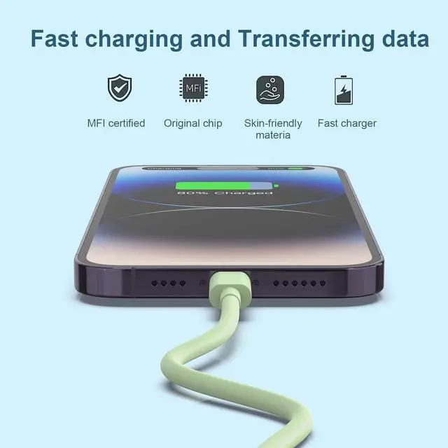 Alt view image 3 of 7 - Apple MFi Certified 6Pack iPhone Charger - 3/3/6/6/6/10 FT Lightning Cable USB High Speed Nylon Braided Fast Charging Cord Compatible for iPhone 14/13/12/11 Pro Max/XS MAX/XR/XS/X/8/7/6 Plus
