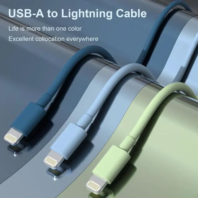 Alt view image 5 of 7 - Apple MFi Certified 6Pack iPhone Charger - 3/3/6/6/6/10 FT Lightning Cable USB High Speed Nylon Braided Fast Charging Cord Compatible for iPhone 14/13/12/11 Pro Max/XS MAX/XR/XS/X/8/7/6 Plus