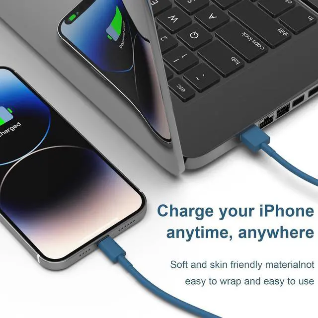 Alt view image 6 of 7 - Apple MFi Certified 6Pack iPhone Charger - 3/3/6/6/6/10 FT Lightning Cable USB High Speed Nylon Braided Fast Charging Cord Compatible for iPhone 14/13/12/11 Pro Max/XS MAX/XR/XS/X/8/7/6 Plus