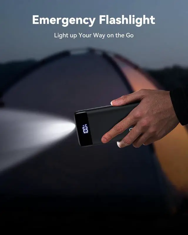 Alt view image 7 of 7 - Portable Charger 22.5W 20000mAh USB C in & Out Power Bank Fast Charging PD 3.0+QC 4.0 LED Display Phone Battery Pack Compatible with iPhone 16 15 14 13 Pro  S23 Google iPad Tablet etc