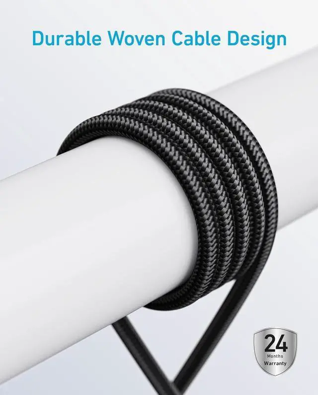 Alt view image 5 of 6 - USB C to USB C Cable (2Pack 6FT) 240W Type-C Fast Charging Cord for iPhone 16/15 Series MacBook Pro 2020 iPad Air 4 and More (Grey)