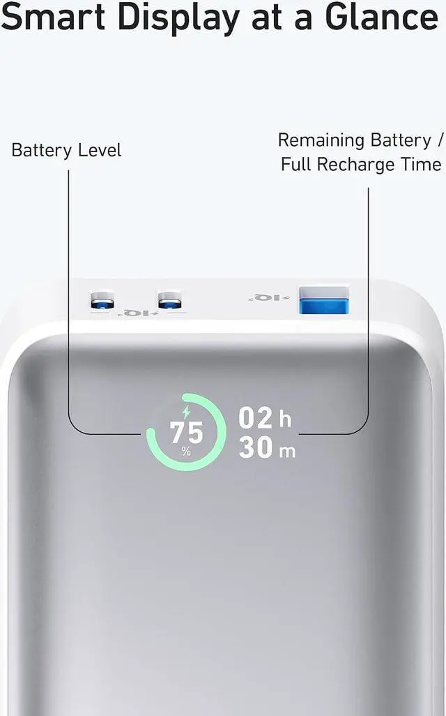 Alt view image 5 of 6 - Power Bank Power IQ 3.0 Portable Charger with PD 30W Max Output (PowerCore 30W) 10 000mAh Battery Pack for iPhone 15/15 Plus/15 Pro/15 Pro Max MacBook   Surface and More