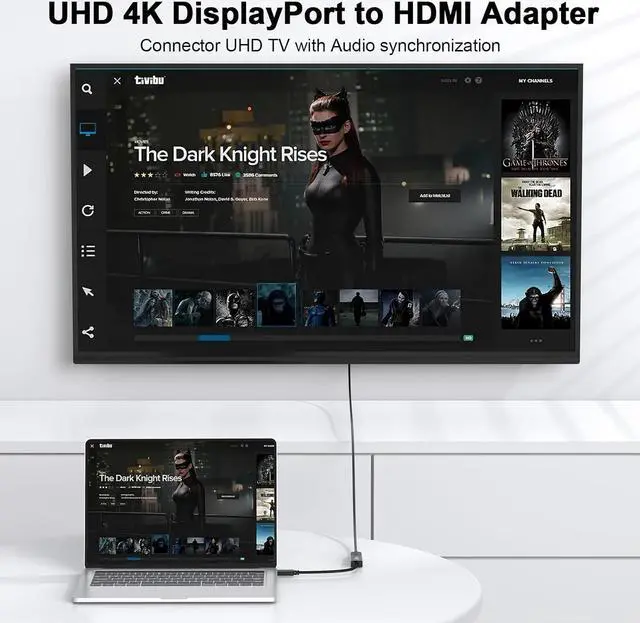 Alt view image 3 of 7 - DisplayPort to HDMI Adapter 4K 5-Pack Display Port DP to HDMI Adapter Cable Male to Female Compatible with Computer Monitor TV Projector (5 Black)