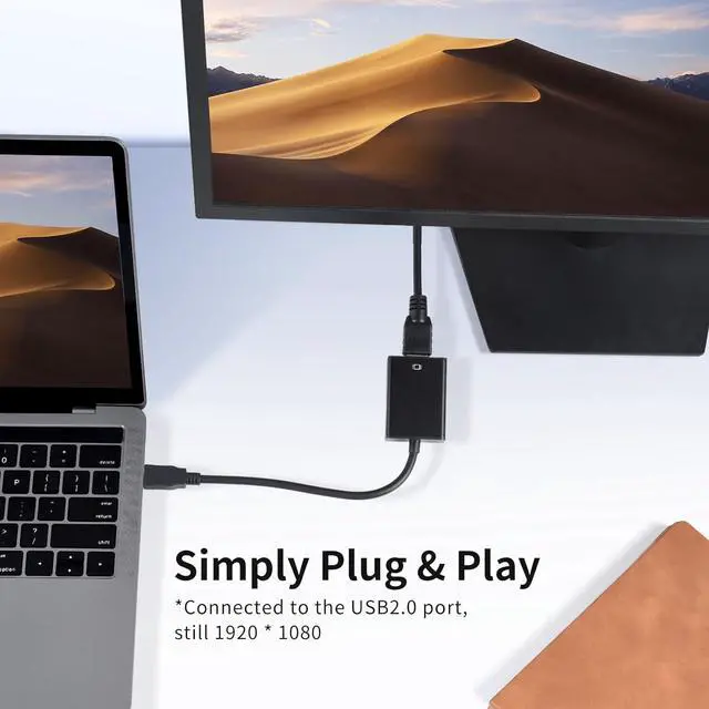 Alt view image 4 of 7 - USB to HDMI Adapter USB 3.0/2.0 to HDMI 1080P Video Audio Converter USB Video Adapter USB A to HDMI Adapter Multiple for Desktop PC TV Compatible with Windows XP 7/8/ 8.1/10
