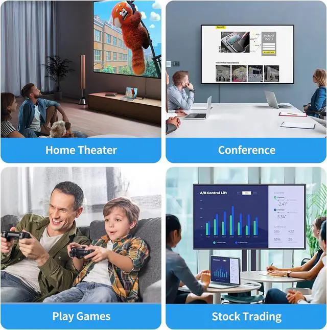 Alt view image 7 of 7 - USB to HDMI Adapter USB 3.0/2.0 to HDMI 1080P Video Audio Converter USB Video Adapter USB A to HDMI Adapter Multiple for Desktop PC TV Compatible with Windows XP 7/8/ 8.1/10