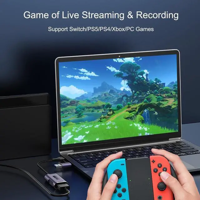 Alt view image 6 of 7 - Video Capture Card 4K HDMI to USB-A/USB-C Capture Card Full HD 1080P 60FPS USB3.0 Capture Video and Audio Recording for Gaming Streaming Teaching Video Conference