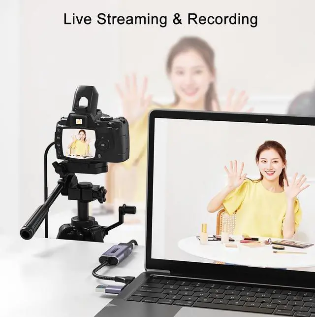 Alt view image 7 of 7 - Video Capture Card 4K HDMI to USB-A/USB-C Capture Card Full HD 1080P 60FPS USB3.0 Capture Video and Audio Recording for Gaming Streaming Teaching Video Conference