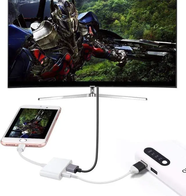 Alt view image 6 of 7 - [Apple MFi Certified] Lightning to HDMI Adapter Lightning to Digital AV Adapter 1080P Sync Screen iPhone HDMI Adapter Compatible with Lightning Port Devices for Projector/Monitor/TV