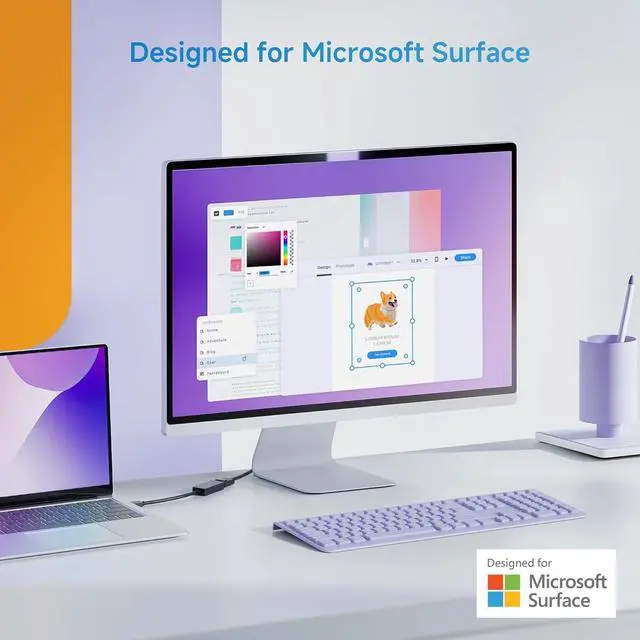 Alt view image 2 of 6 - [Designed for  Surface] USB C to HDMI 2.1 Adapter Supports 4K@240hz 8K@60hz HDR Compatible with Surface Pro/Laptop/Book with USBC or Thunderbolt 4