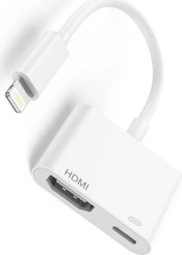 Main image of Apple MFi Certified Apple Lightning to HDMI Adapter Apple Lightning to Digital AV Adapter 1080P Sync Screen with Lightning Charging Port for iPhone/iPad/TV/Projector/Monitor