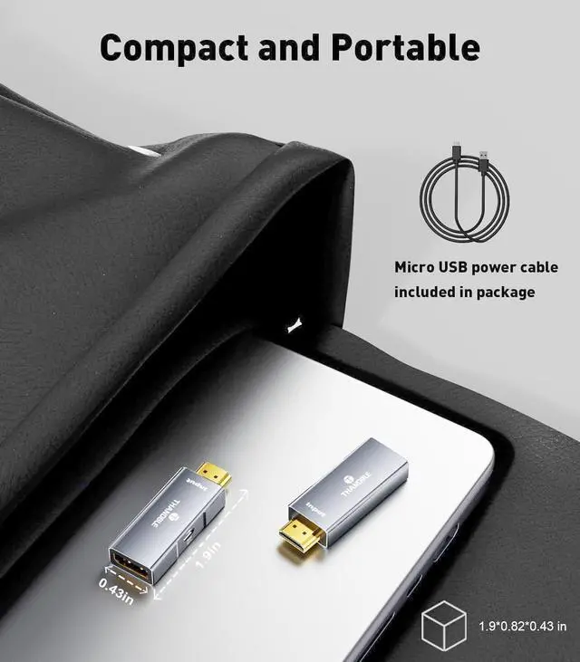 Alt view image 7 of 7 - DisplayPort to HDMI Splitter for Multi Monitor Adapter HDMI Splitter Extended Display 1 in 3 Out MST Hub (4K@60Hz) for Extended or Cloned Display Mode DP to 3X HDMI Port with PC NVIDIA AMD