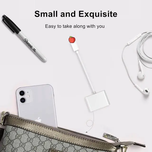 Alt view image 7 of 7 - [Mfi Certified] Lightning to HDMI Adapter Plug&Play no Power Needed Lightning to Digital AV Adapter 1080P Sync Screen hdmi Adapter for iPhone Compatible with iPhone/iPad to TV