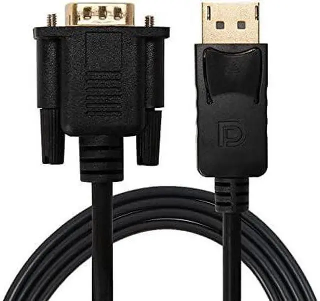 Alt view image 6 of 7 - Displayport to VGA Cable Dafensoy DisplayPort to VGA Adapter Gold Plated DP Male to VGA Male Cable for Connects DP Port from Desktop Laptop to Monitor Projector with VGA Port (1.8m/6Feet)