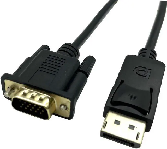 Alt view image 5 of 7 - Displayport to VGA Cable Dafensoy DisplayPort to VGA Adapter Gold Plated DP Male to VGA Male Cable for Connects DP Port from Desktop Laptop to Monitor Projector with VGA Port (1.8m/6Feet)