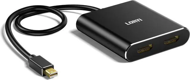 Main image of Mini DisplayPort to Dual HDMI Adapter 4K@60Hz MDP 1.2 to 2 HDMI Splitter Dual HDMI Output Supports Extended Mode and Mirror Mode Compatible with Laptops PCs Monitors Projectors for Windows