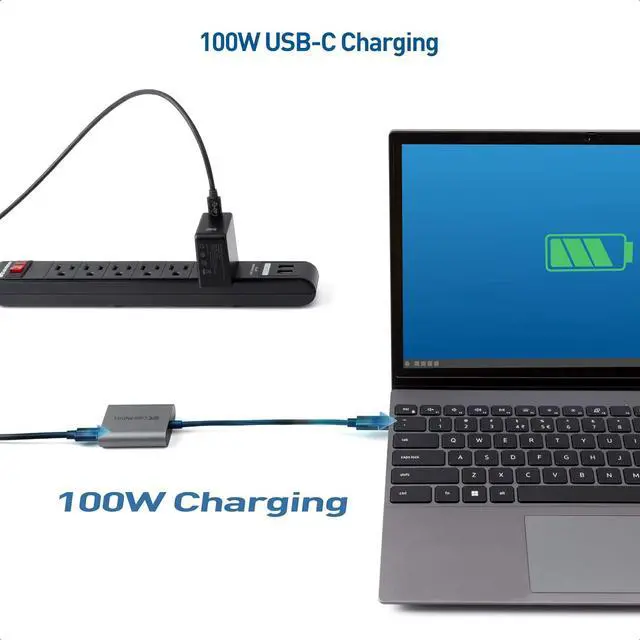 Alt view image 5 of 7 - 48Gbps USB C to HDMI 2.1 Adapter with 100W Charging 4K 240Hz /8K 60Hz HDR - Thunderbolt 4 Compatible with iPhone 16/15 Pro Max (Max Resolution on Any MacBook is 4K@60Hz)