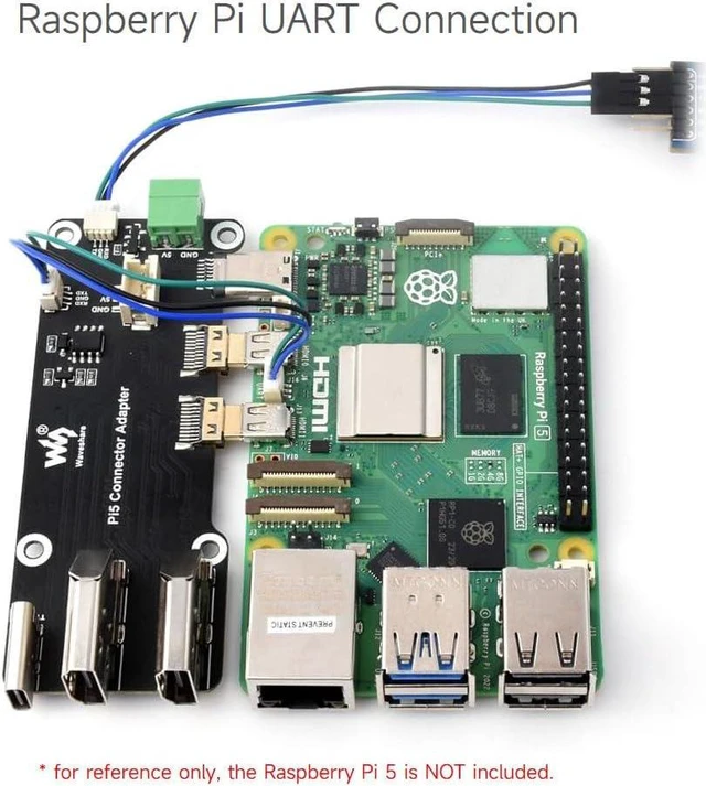 Alt view image 3 of 7 - waveshare Micro HDMI to HDMI Multifunctional Adapter, Compatible with Raspberry Pi 5/4B, Dual 4K Outputs, Power Via Type-C Port or Screw Terminal