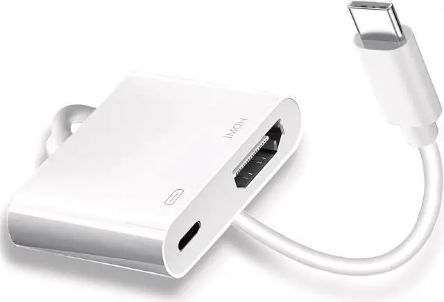 Main image of USB C to HDMI for TV 4K@60Hz Type C to HDMI Adapter with Charging Port iPhone to Hdmi to USB C Adapter Compatible for iPhone 16/15 Series/iPad Pro/Galaxy/MacBook Pro to HDTV Projector