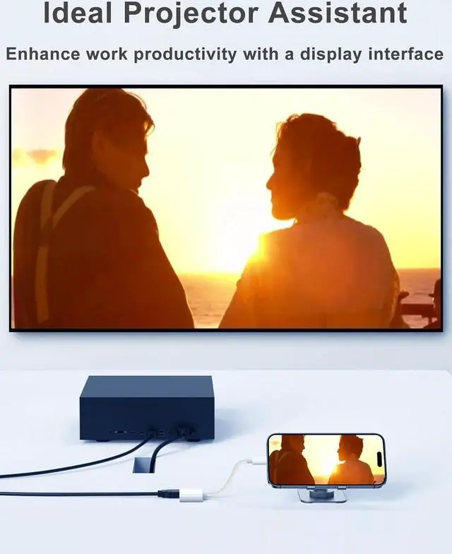 Alt view image 4 of 7 - USB C to HDMI Adapter for iPhone 16 15 to TV 4K Sync Screen Connector Cable Type C Digital AV Adapter for TV/Projector/Monitor No Power Needed