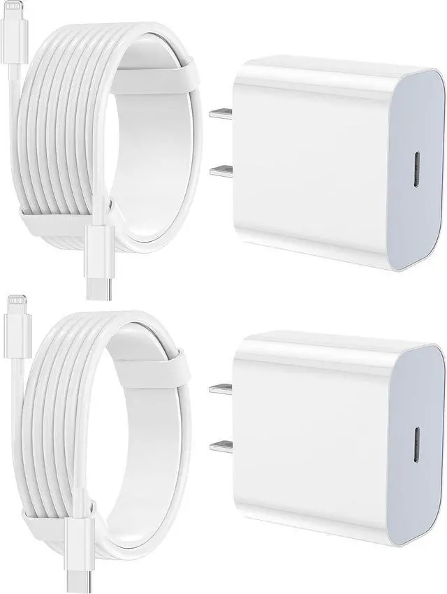 Main image of iPhone Charger Fast Charging 2 Pack Type C Wall Charger Block with 2 Pack [6FT&10FT] Long USB C to Lightning Cable for iPhone 14/13/12/12 Pro Max/11/Xs Max/XR/X