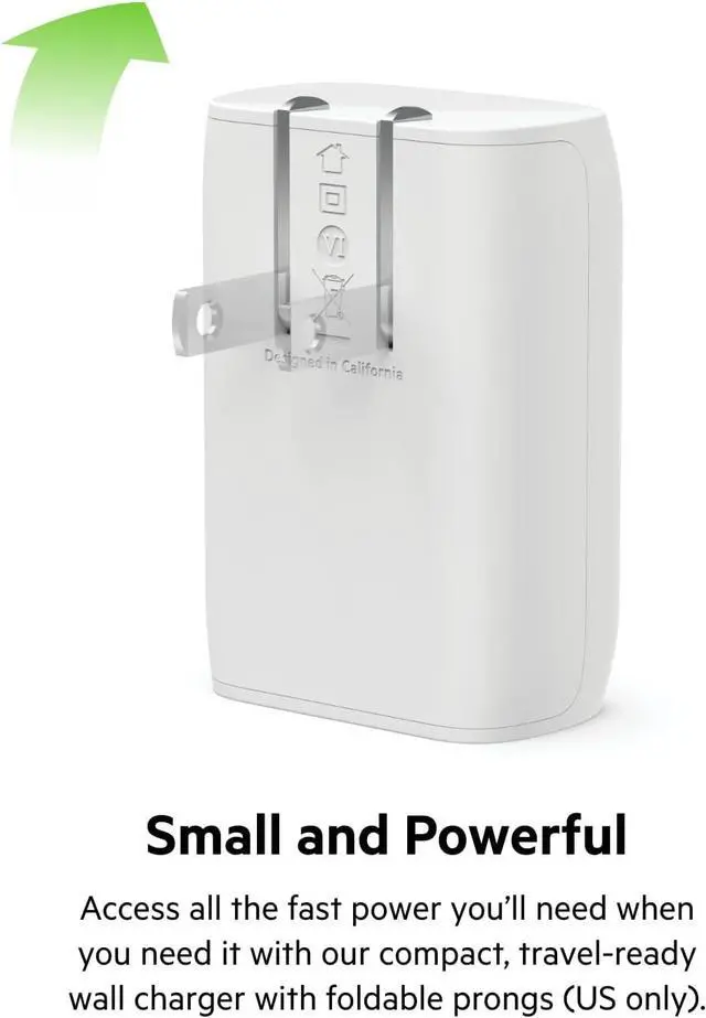 Alt view image 6 of 7 - USB C Charger Block 30W Fast Charging - iPhone 17 Air Pro Pro Max  Galaxy S25 iPad AirPods  Watch Nintendo Switch 2 & More - White