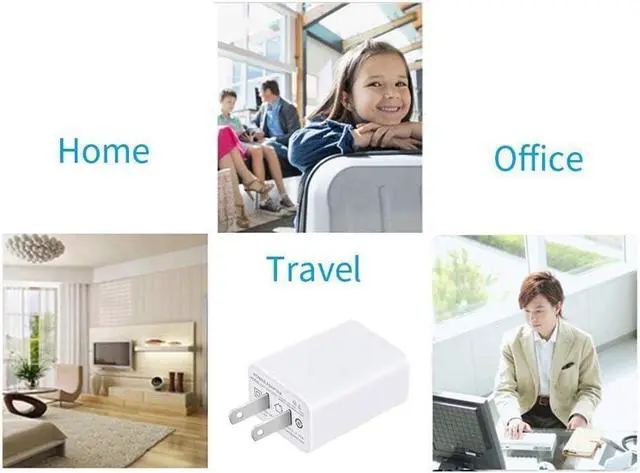 Alt view image 7 of 7 - USB Wall Charger ?. USB Wall Plug 5V 2A AC Power Adapter Compatible with iPhone Pad  Tablet Kindle and More (White 2pack)