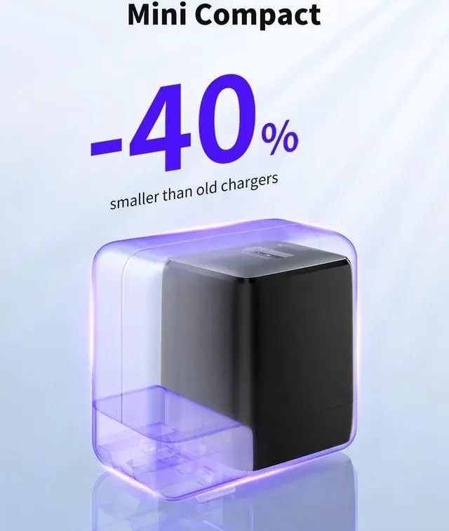 Alt view image 7 of 7 - USB C Charger Block 30W USB C Charger Fast Charging Dual-Port Compact USB Charger Block with Foldable Plug Compatible with 16/16 Pro/15/15 Plus/15 Pro/15 Pro Max/14/13/12/11