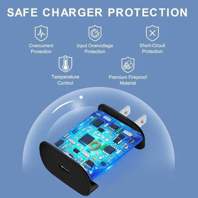 Alt view image 5 of 6 - Phone 16 15 Charger Fast Charging 30W USB C Wall Charger Phone 16 15 Pro Max Charger Block &10FT Long USB C Cable Cord for Phone 16 15/16 15 Pro Max/16 15 Pro/15 Plus/Pro 12.9 Galaxy S24 Ultra Plus