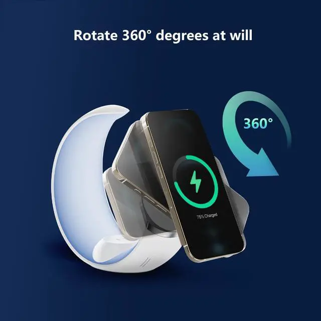 Alt view image 3 of 7 - 3 in 1 Wireless Charging Station for Apple iPhone 16/16 Pro Max/16 Pro/16 Plus/15/14/13/12/11/10/9/8/SE Apple Watch Airpods/Airpod Pro Charger Stand for Multiple Devices(Adapter Include)