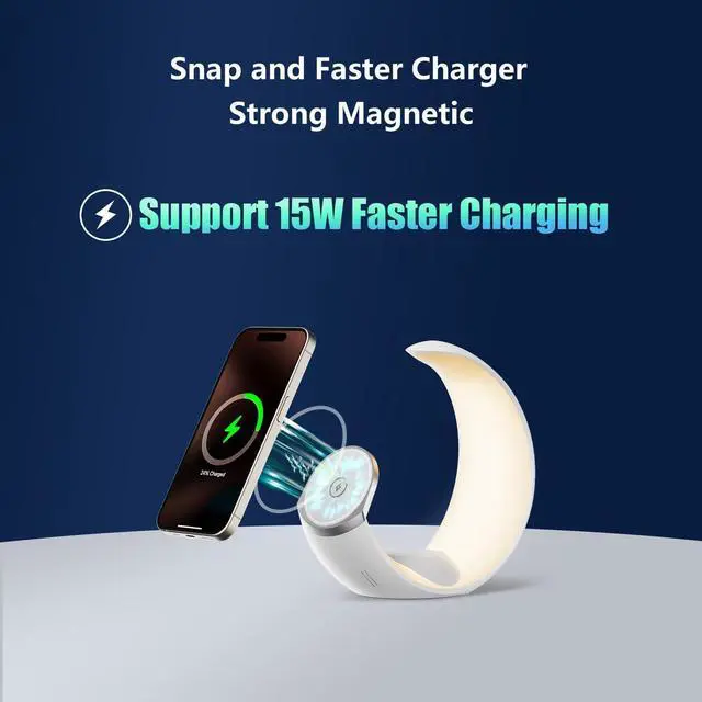 Alt view image 5 of 7 - 3 in 1 Wireless Charging Station for Apple iPhone 16/16 Pro Max/16 Pro/16 Plus/15/14/13/12/11/10/9/8/SE Apple Watch Airpods/Airpod Pro Charger Stand for Multiple Devices(Adapter Include)