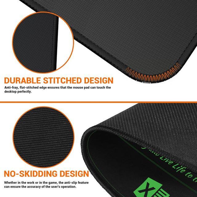 Alt view image 6 of 6 - Excel Shortcuts Mousepad Upgraded Pro Version Extended Office Desk Mat Stitched Edges Non-Slip Base Keyboard Mats XXL Giant Mouse Pads for Desk 35.4x15.7 Back to School