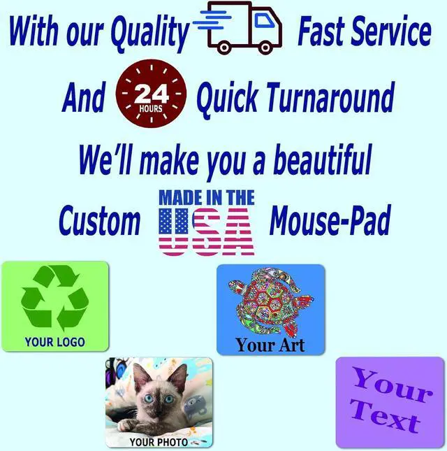 Alt view image 2 of 7 - Personalized Mouse Pad - Add Pictures Text Logo or Art Design and Make Your Own Customized Mousepad. Each Custom Mouse Mat Comes in a Colorful Gift Bag. Personalized Your Gaming Mousepad