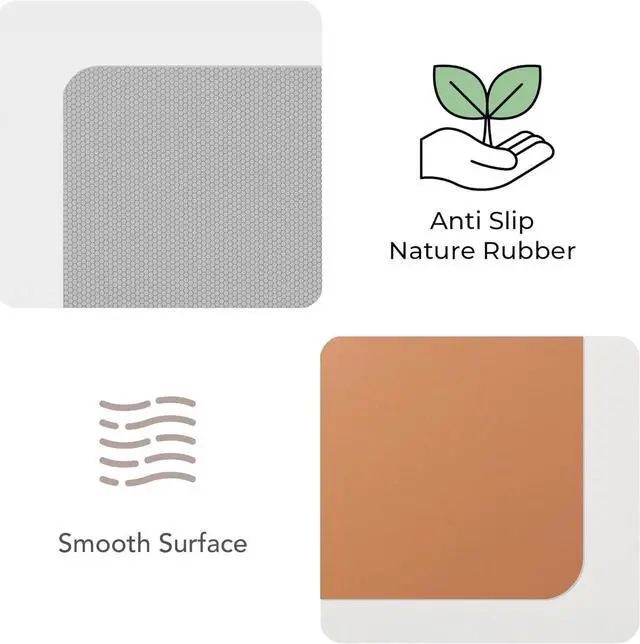 Alt view image 5 of 7 - Slim Mouse Pad for Home/Office Portable Mouse Mat for Computer & Laptop Seamless Clothing Non-Slip Base Compatible with Laser and Optical Mouse 8.66 x 8.66 (Dark Grey (with Logo))