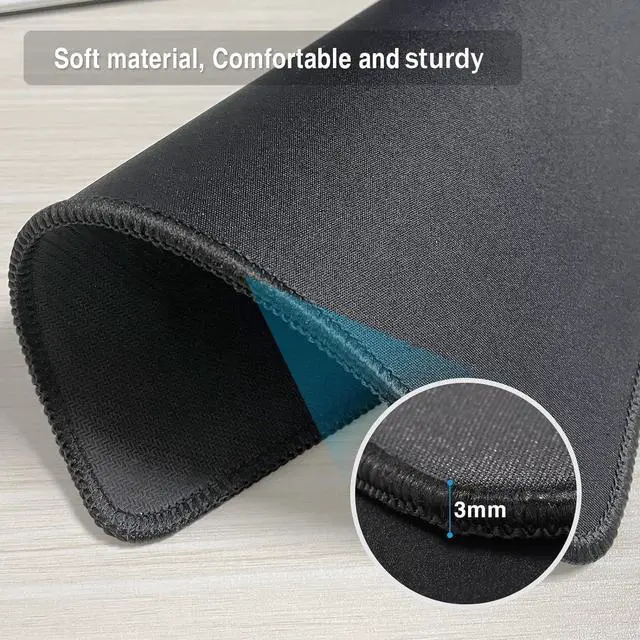 Alt view image 3 of 7 - Zhithink 17 Pcs Computer Mouse Pad, Non-Slip Rubber Base and Textured Stitched Edge Mousepads,Mouse Pad Pack for Office and Home,10.2x8.2 Inches,3 mm Thickness