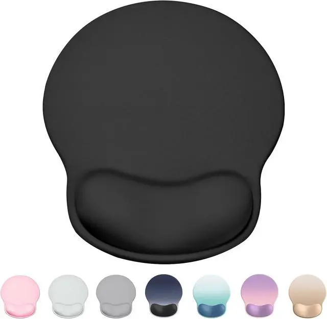 Main image of Ergonomic Mouse Pad Wrist Support Comfortable Mouse Pad Wrist Rest Relieve Wrist Pain Gel Mouse pad Non-Slip Rubber Base Mousepad for Laptop Computer Prefect for Office & HomeBlack