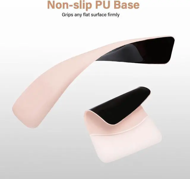 Alt view image 5 of 7 - Wrist Rest Support for Mouse Pad&Keyboard Set Rectangular Ergonomic Mousepad Non-Slip Base Home/Office Pain Relief&Easy Typing Pad with Neoprene Cloth&Raised Curved Memory Foam Apricot