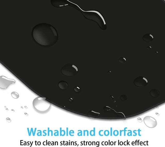 Alt view image 4 of 6 - Mini Mouse Pad 6x6 Inches Waterproof Non-Slip Rubber Base for Laptop Keyboard Tray Wireless Mouse Home Office Travel (Black)