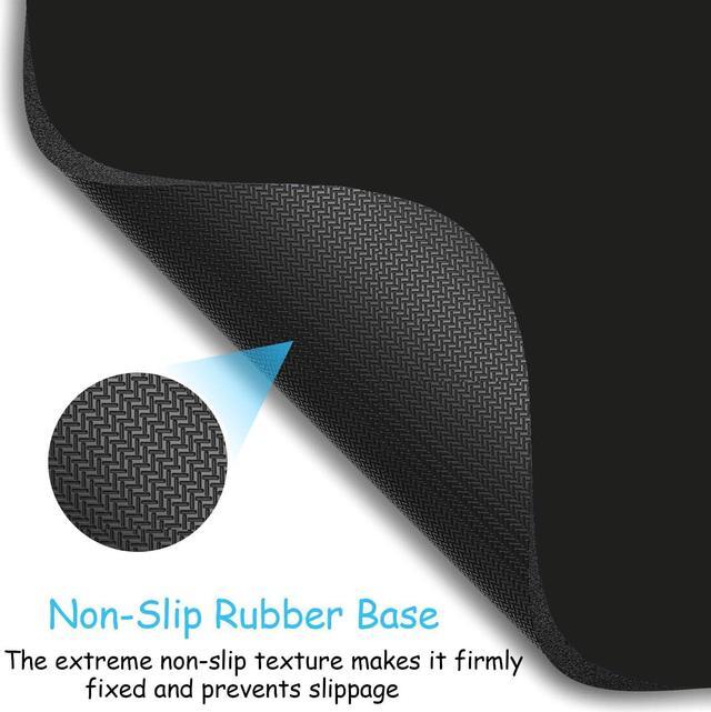 Alt view image 5 of 6 - Mini Mouse Pad 6x6 Inches Waterproof Non-Slip Rubber Base for Laptop Keyboard Tray Wireless Mouse Home Office Travel (Black)