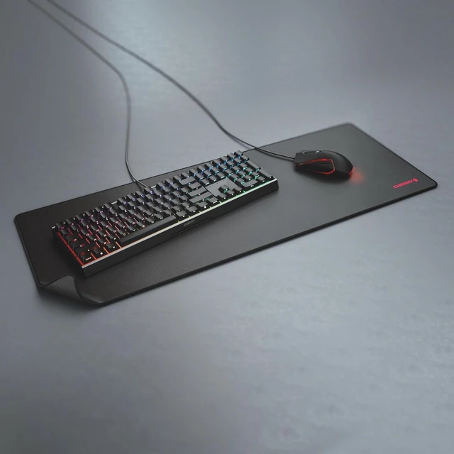 Alt view image 3 of 6 - MP 2000 Premium Mouse Pad in XXL (31.50 x 13.78 x 0.20) Smooth Fabric Surface for Precision Sewn Edges Non-Slip Bottom Rollable Comfortable Black
