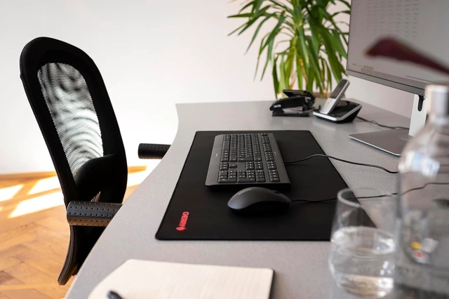 Alt view image 6 of 6 - MP 2000 Premium Mouse Pad in XXL (31.50 x 13.78 x 0.20) Smooth Fabric Surface for Precision Sewn Edges Non-Slip Bottom Rollable Comfortable Black