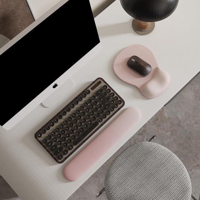 Alt view image 2 of 7 - ErgoComfort Gel Wrist Rest Mouse Pad-Ergonomic Office Mousepad with Wrist Support-Non-Slip Design Desk Accessories Mat for Home&Game Decor (02Pink Serenity)