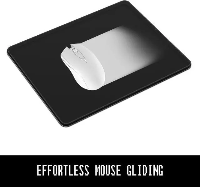 Alt view image 2 of 6 - Mouse Pad 30% Thicker Black Computer Mousepad Anti-Slip Rubber Mouse Mat with Stitched Edges for Gaming Office Laptop PC Women & Men 8 x 10 Inch Thick 5mm Modern Design Square
